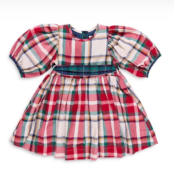 Pink Chicken Ruby Holiday Tartan Dress 4T Red Green Plaid